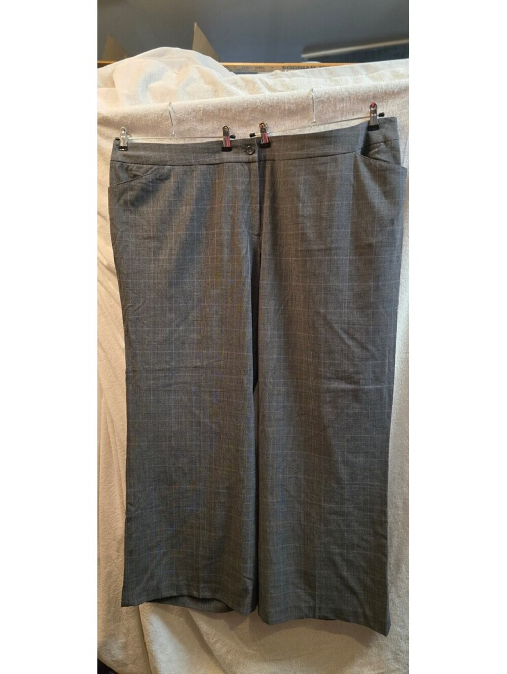 Lane Bryant Women's Gray Plaid Dress Pants Size 28
